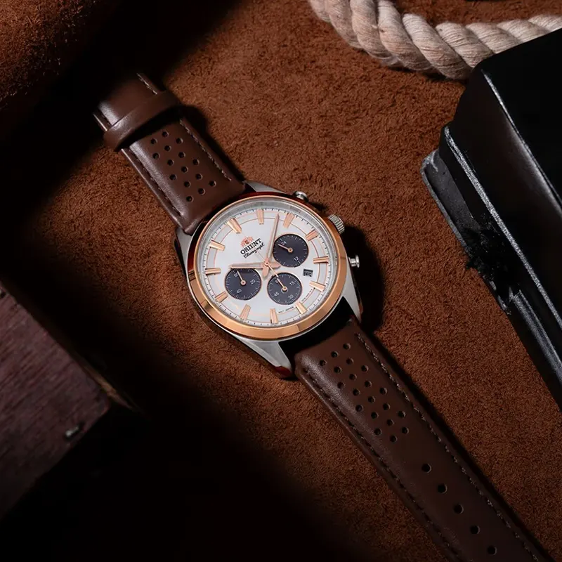 Orient Contemporary Solar Panda Leather Men's Watch- RA-TX0306S